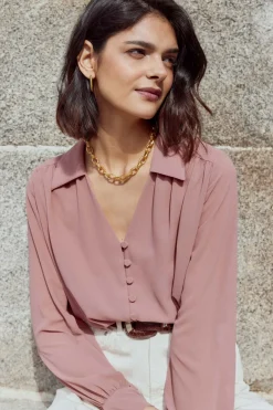 ADAME Nude Blouse