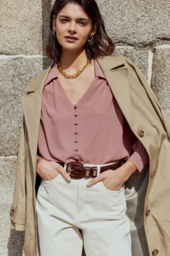 ADAME Nude Blouse