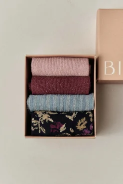 BIMANI Stripes Stone Sock