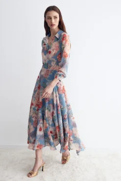Chantal Print Sky Blouse