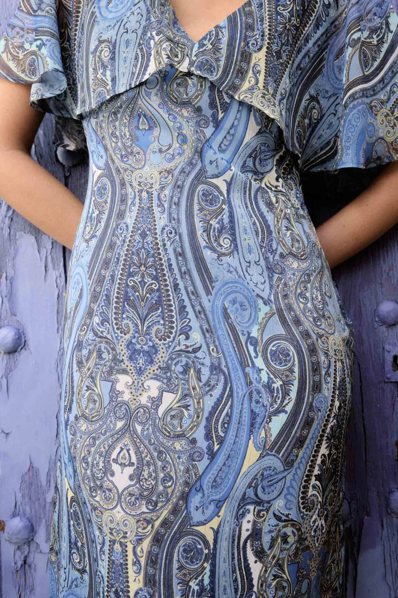 DANAE Print Blue Dress