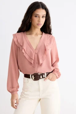DORIA Nude Blouse