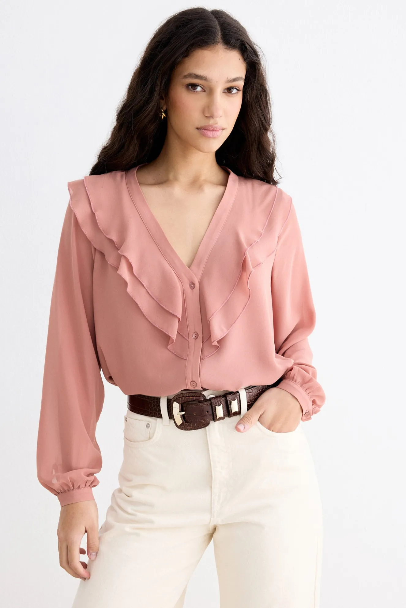 DORIA Nude Blouse