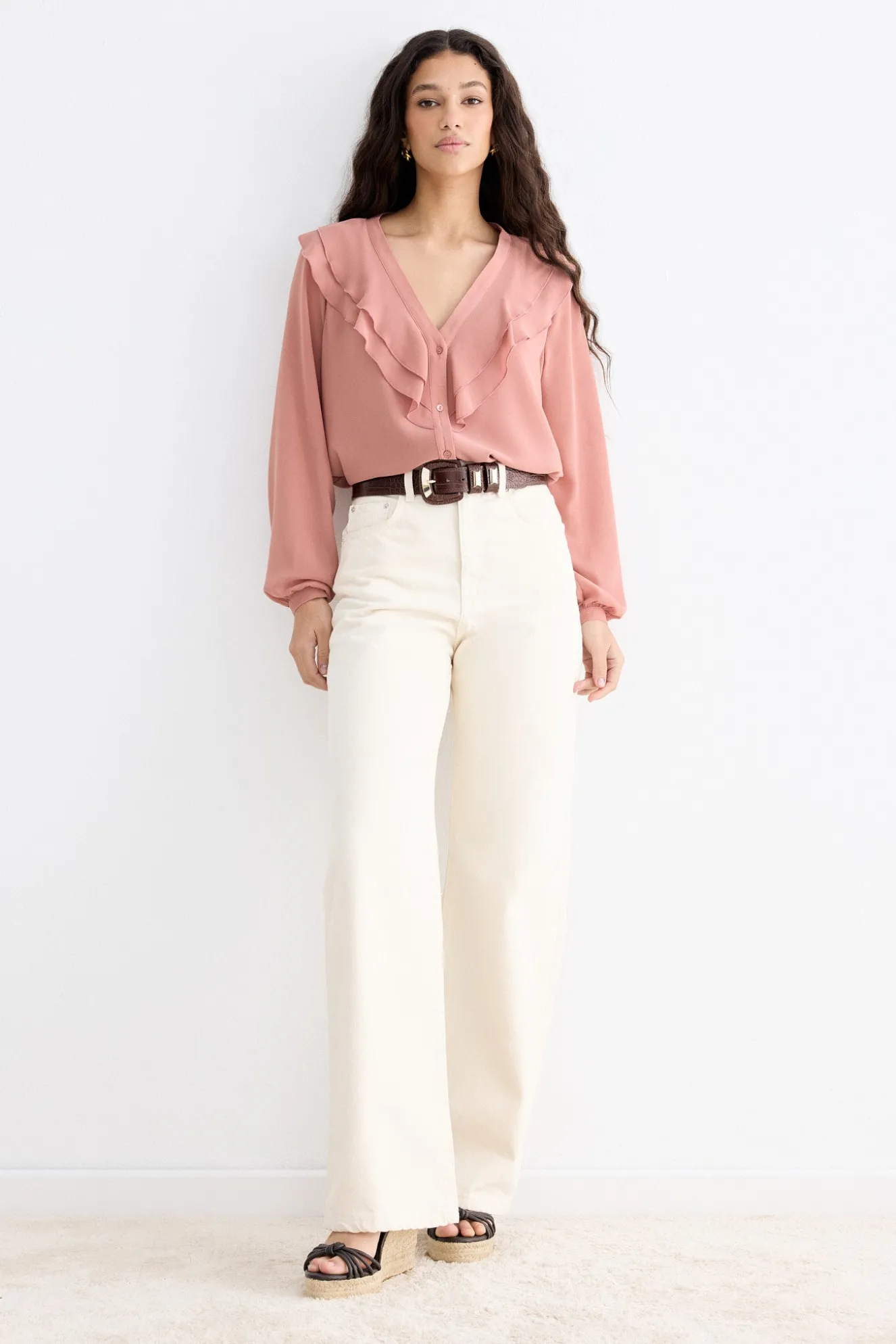 DORIA Nude Blouse