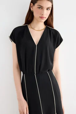 ELIANA Black Blouse