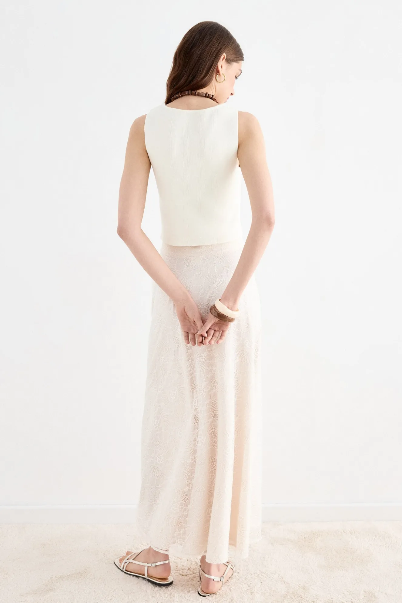 FELIPA White Skirt