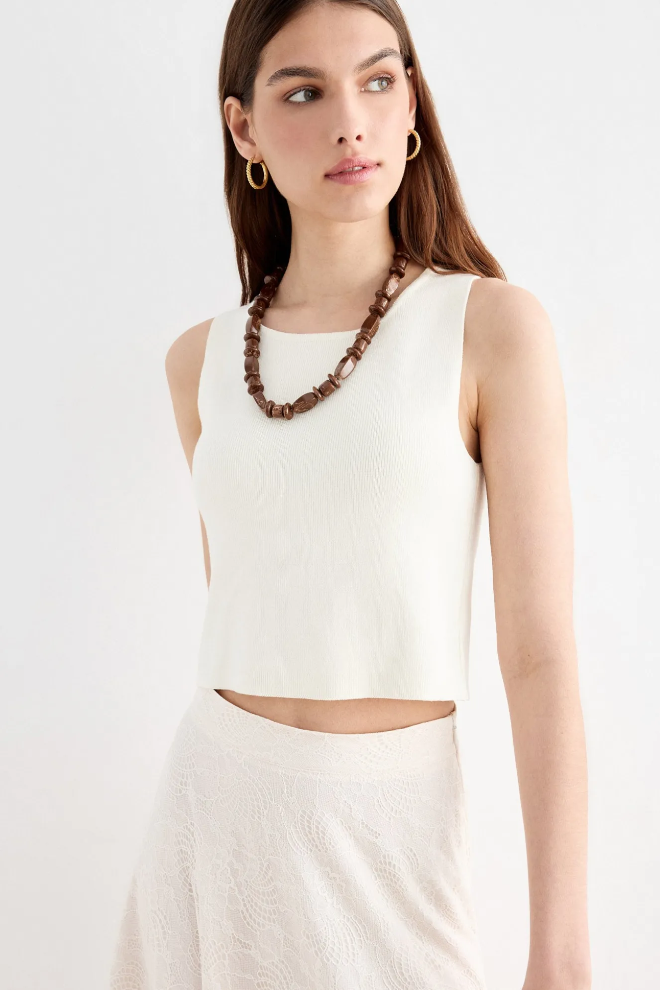 FELIPA White Skirt