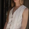 LORETO Stripes Beige Vest