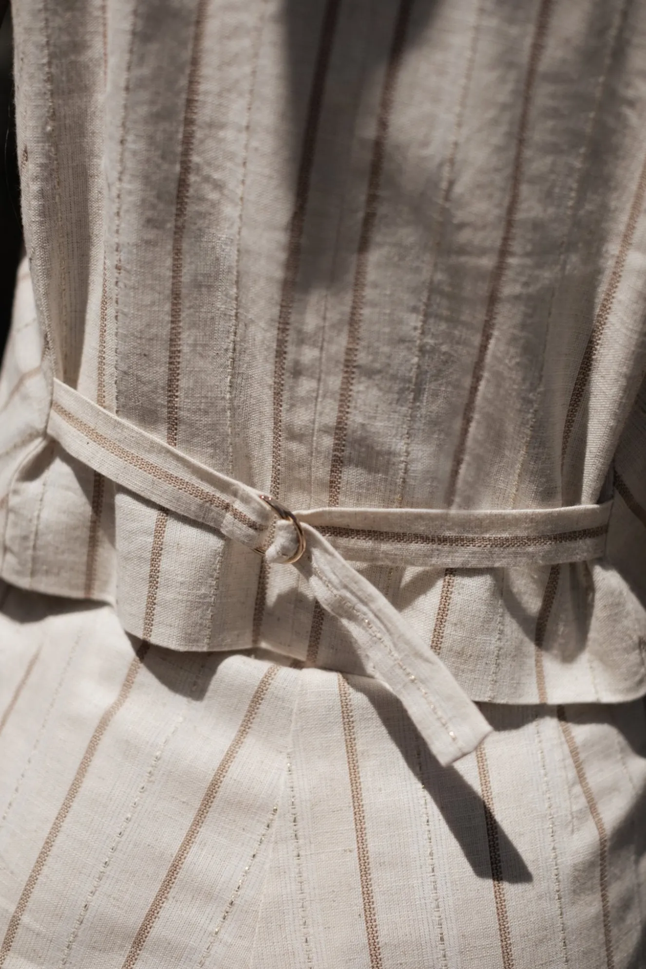 LORETO Stripes Beige Vest