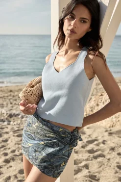 MELINA Print Blue Pareo