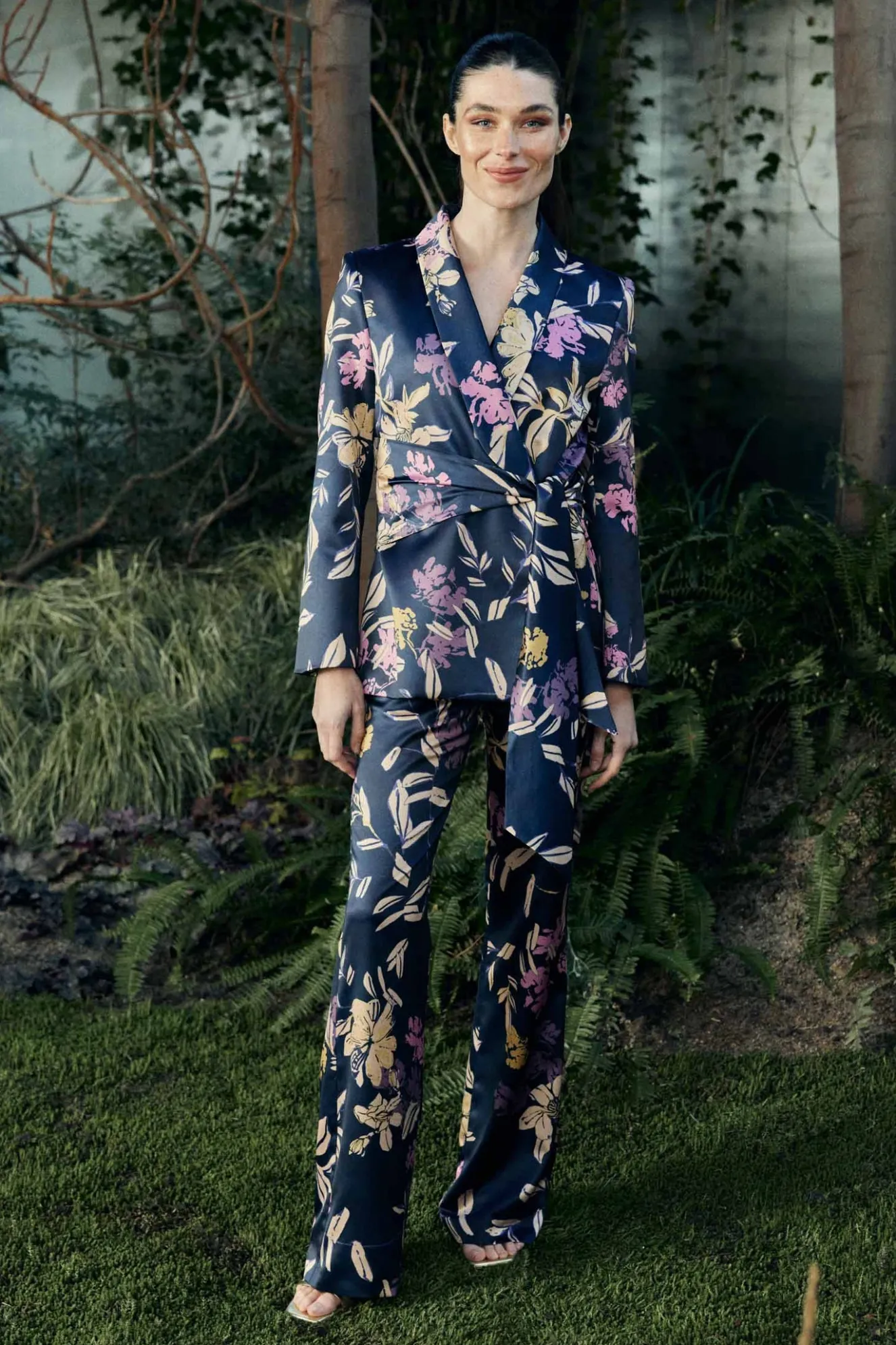 MIYAKO Print Navy Blazer