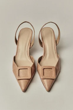 NURIA Petite Beige Leather Stiletto - BIMANI