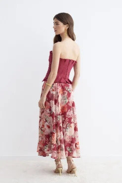 WAVE Print Rose Skirt